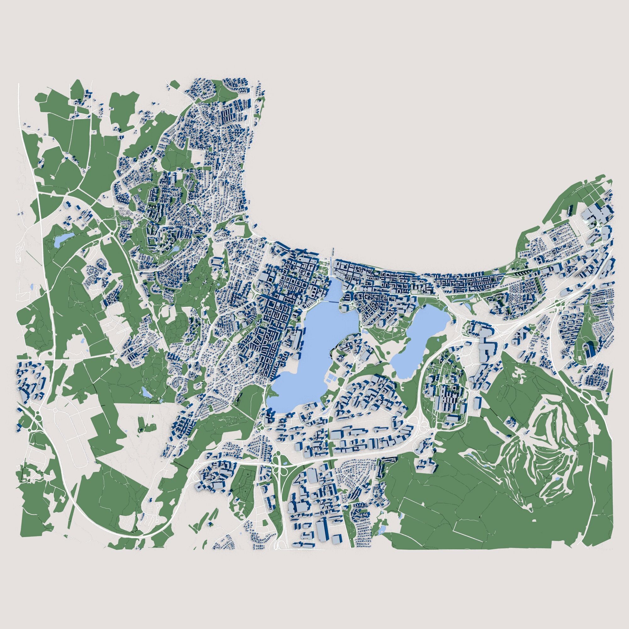 Jonkoping City in Sweden 3D model_2