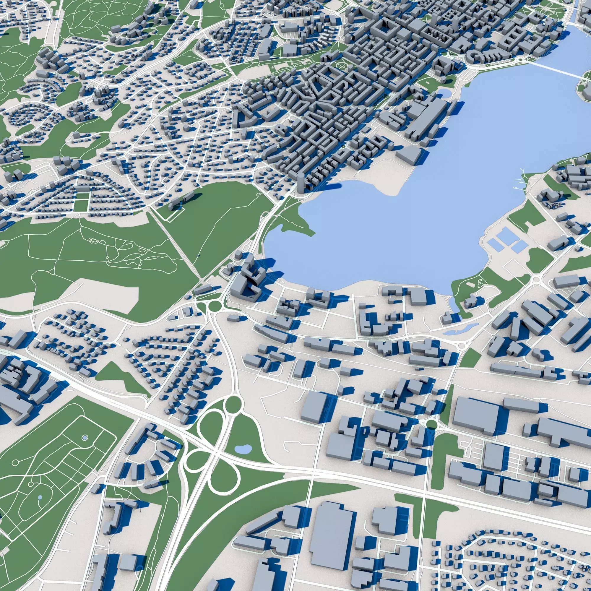 Jonkoping City in Sweden 3D model_0