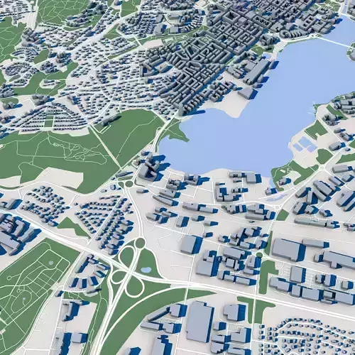 Jonkoping City in Sweden 3D model