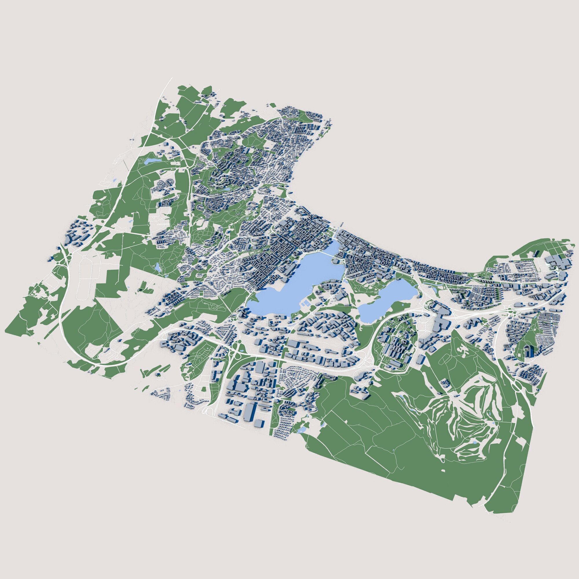 Jonkoping City in Sweden 3D model_1