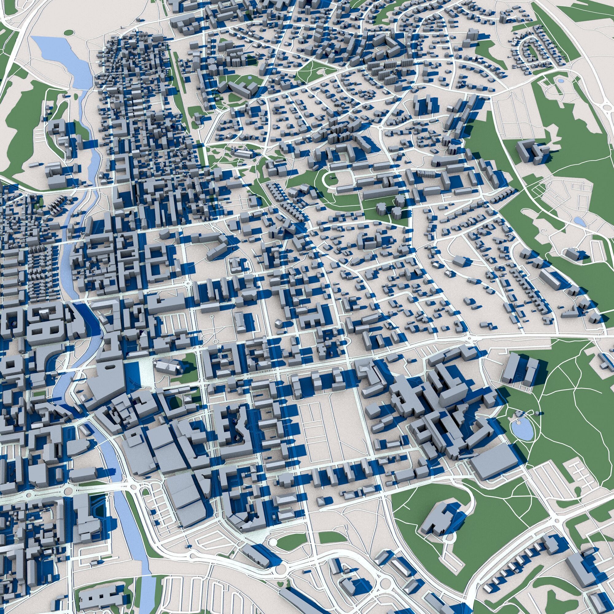 Falun City Sweden 3D model_4