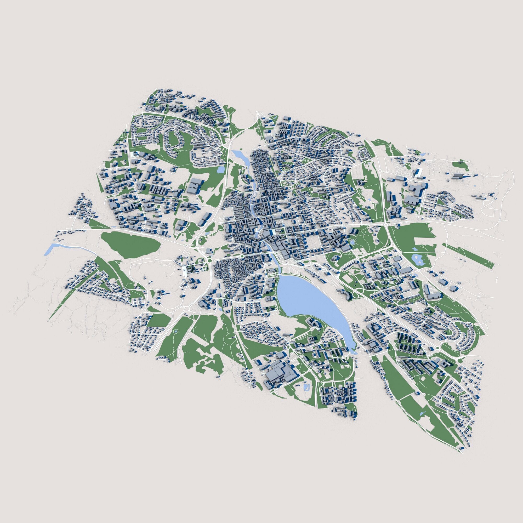 Falun City Sweden 3D model_1