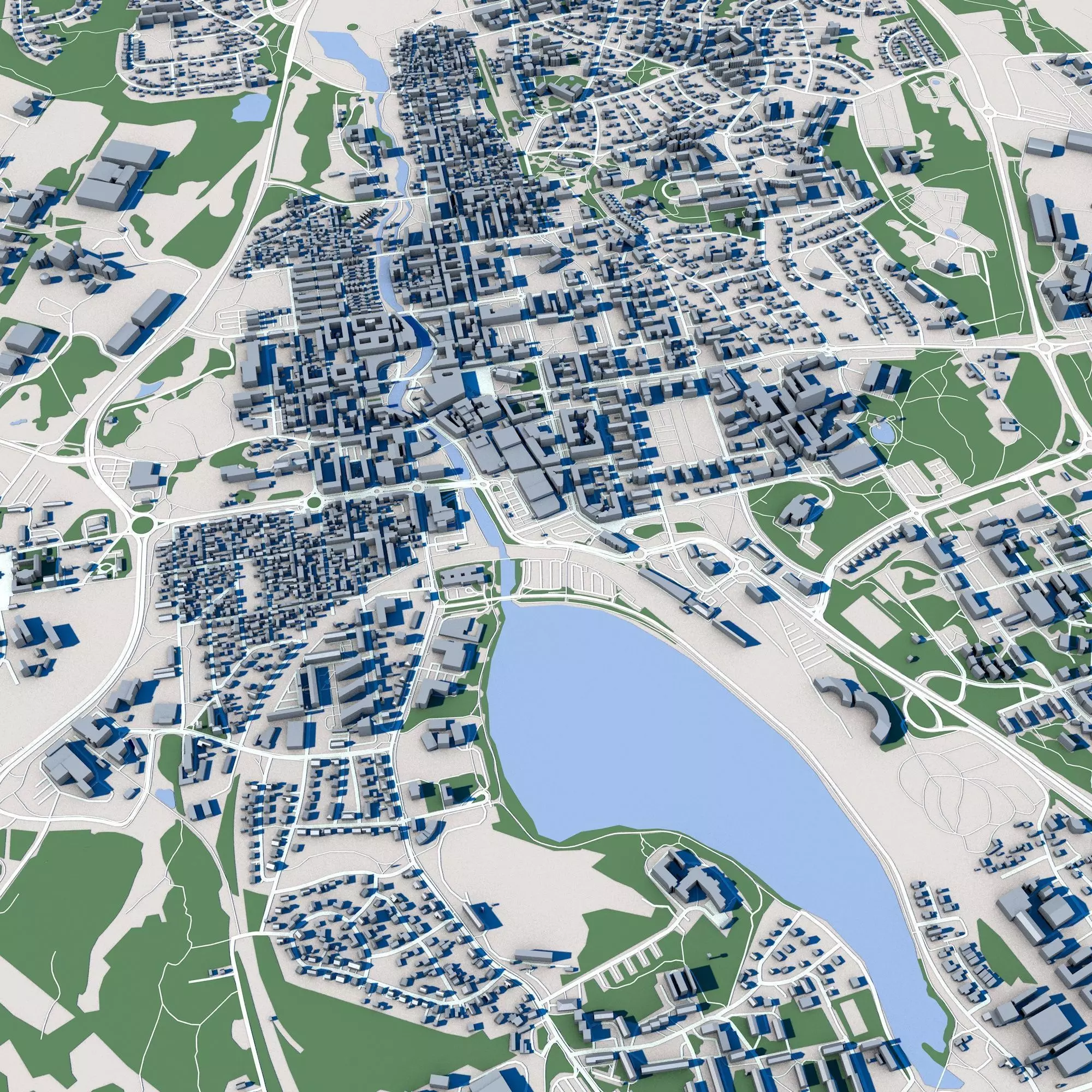 Falun City Sweden 3D model_0