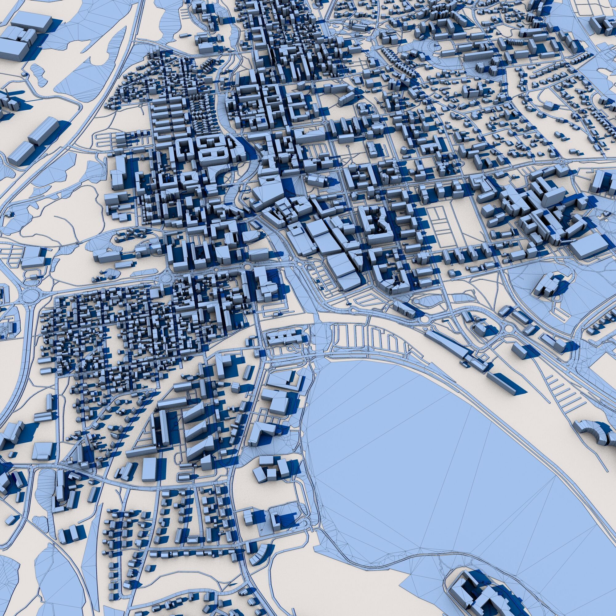 Falun City Sweden 3D model_7