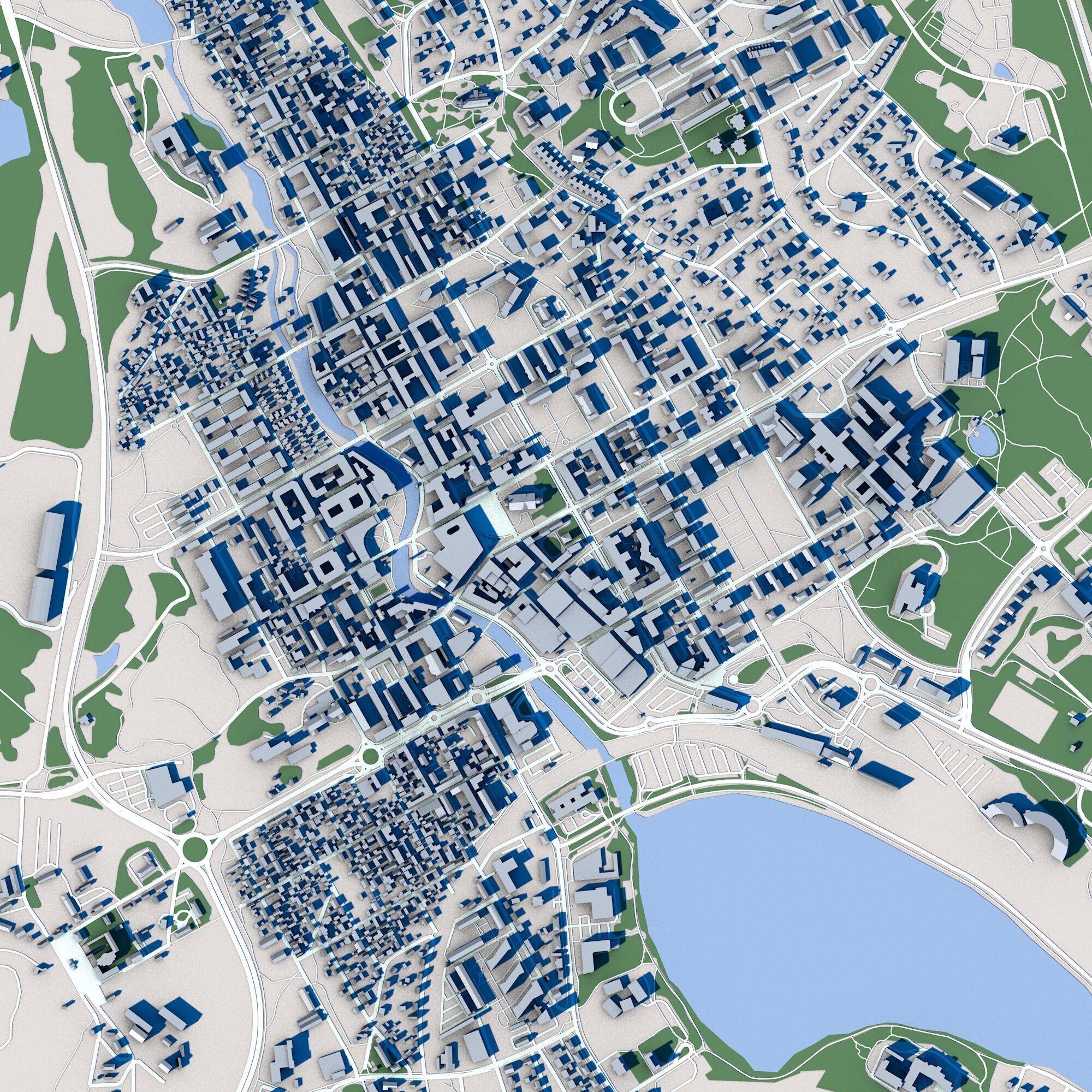 Falun City Sweden 3D model_3