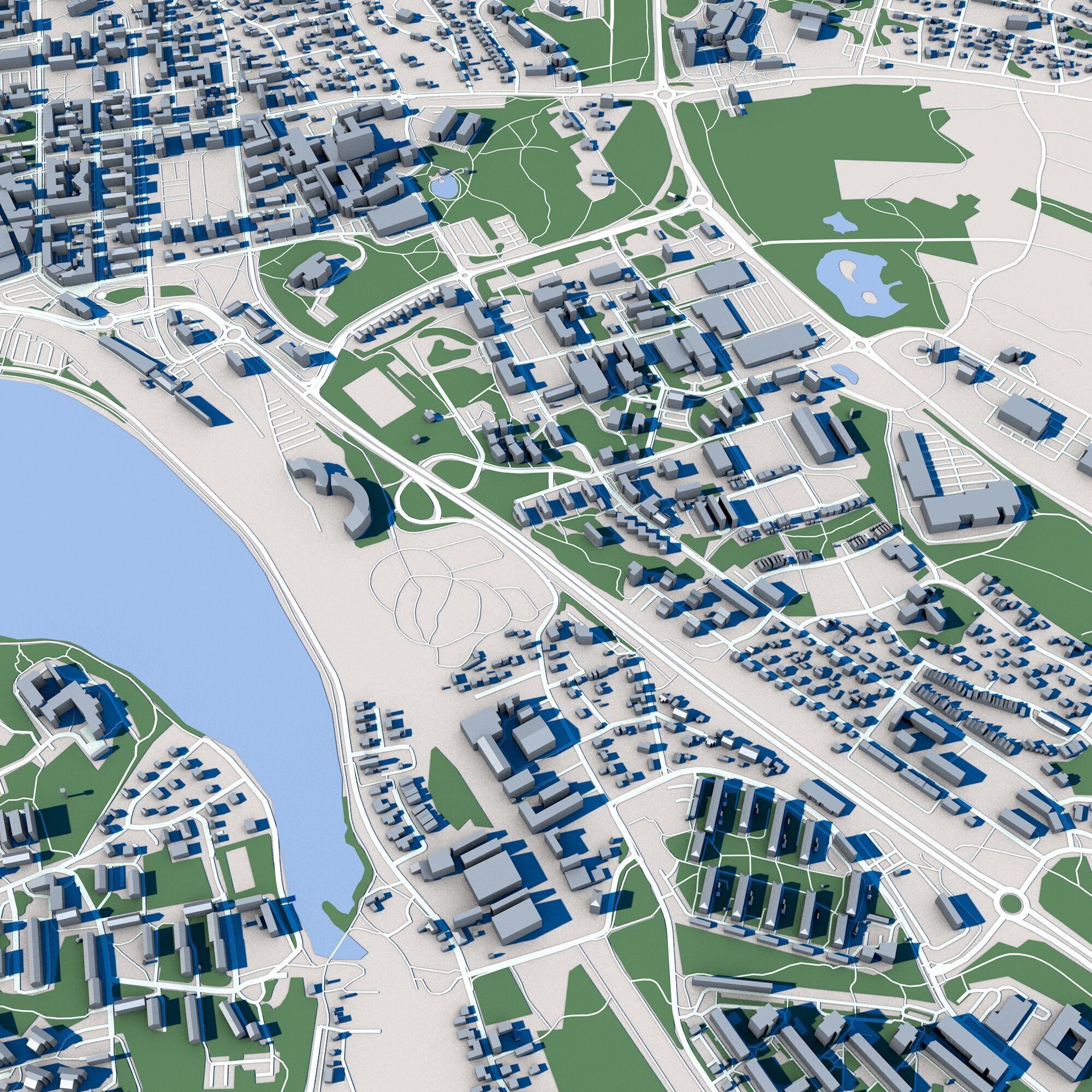 Falun City Sweden 3D model_5