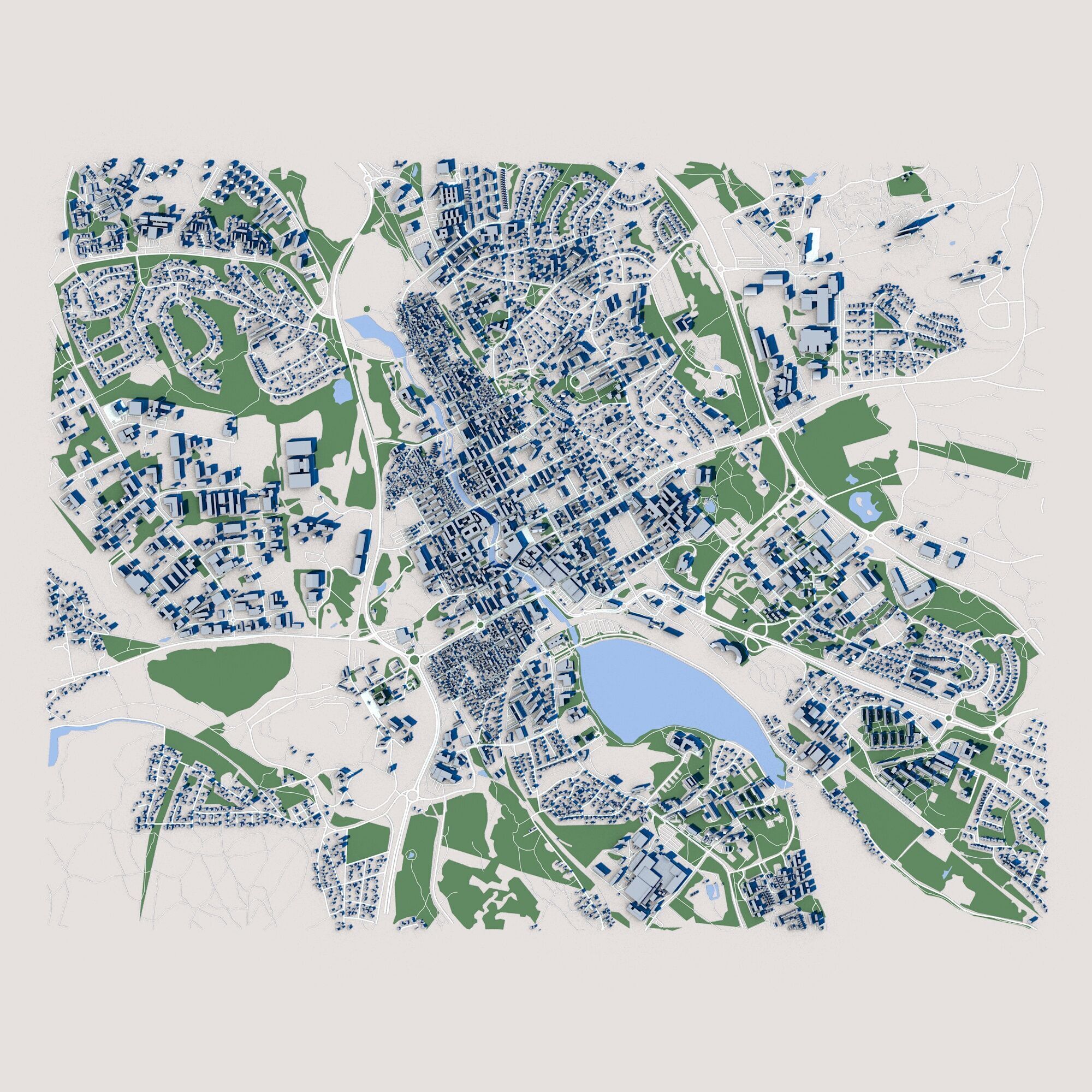 Falun City Sweden 3D model_2