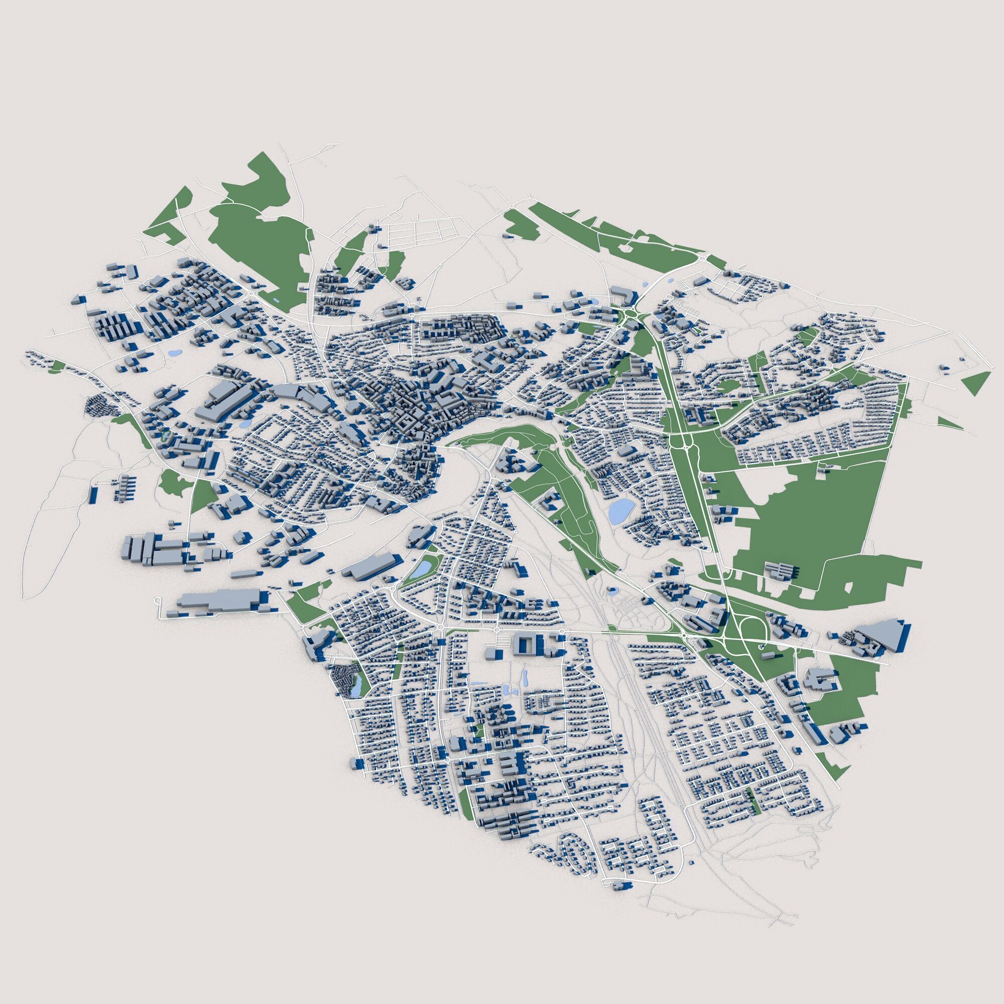 Falkenberg City Sweden 3D model_1