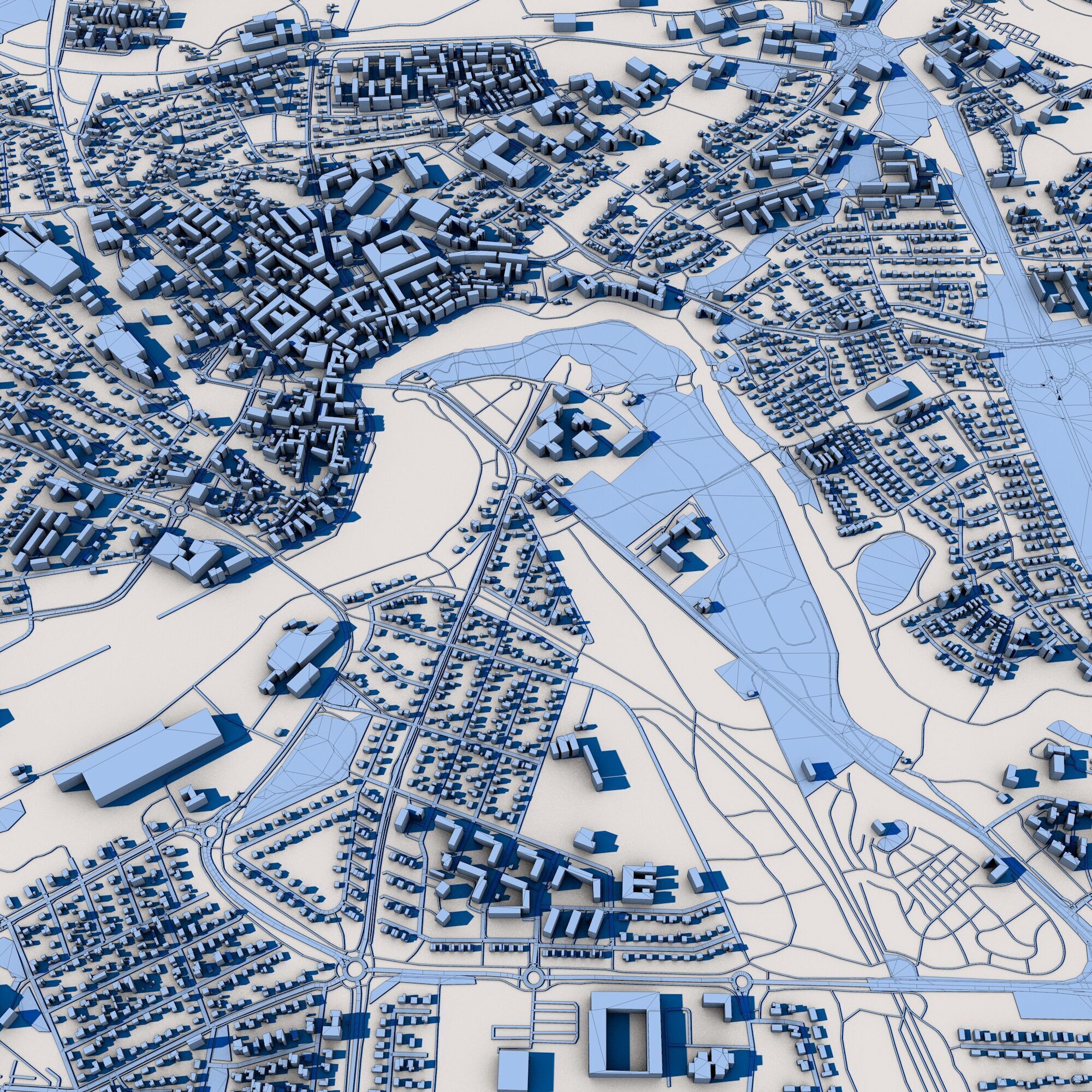 Falkenberg City Sweden 3D model_8