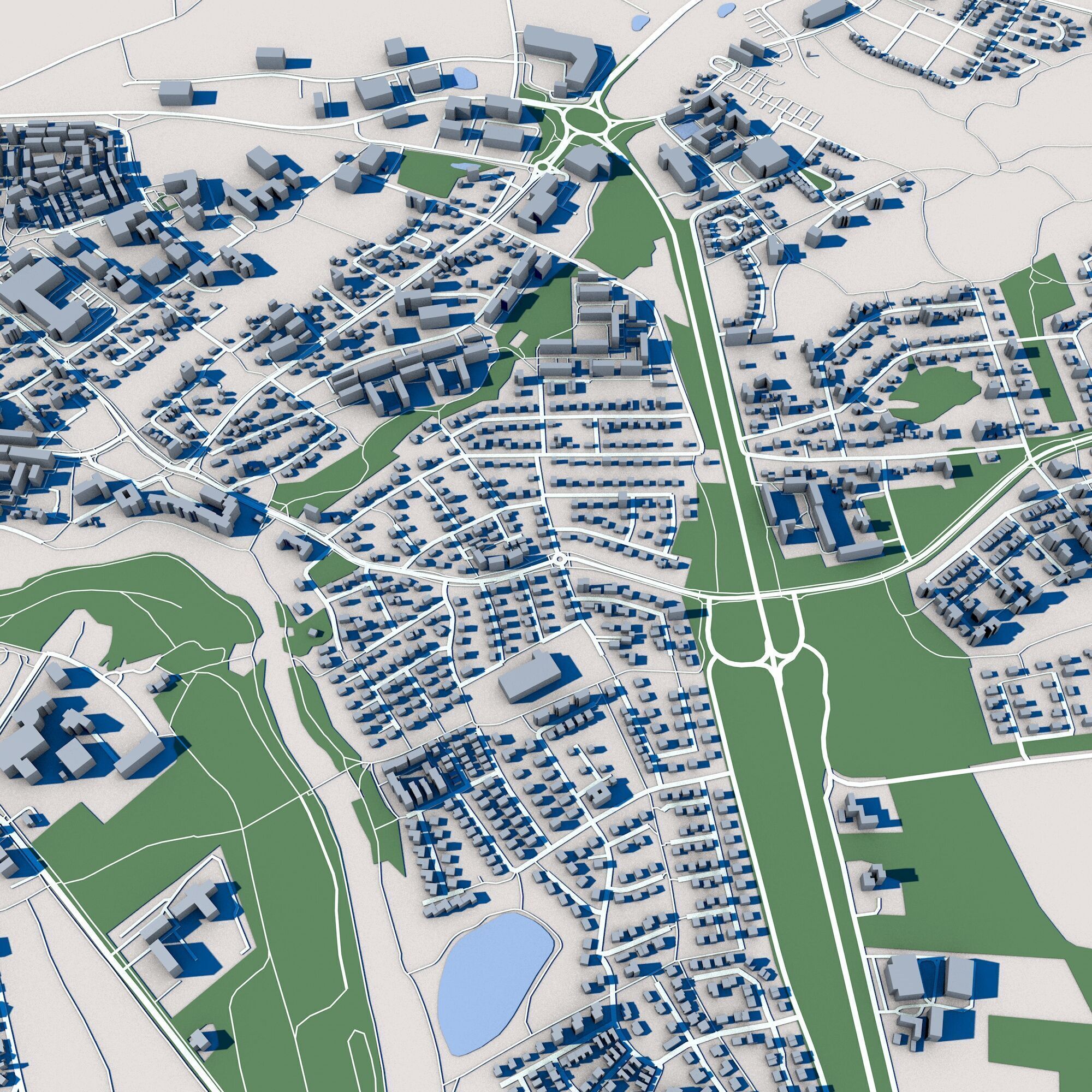 Falkenberg City Sweden 3D model_5