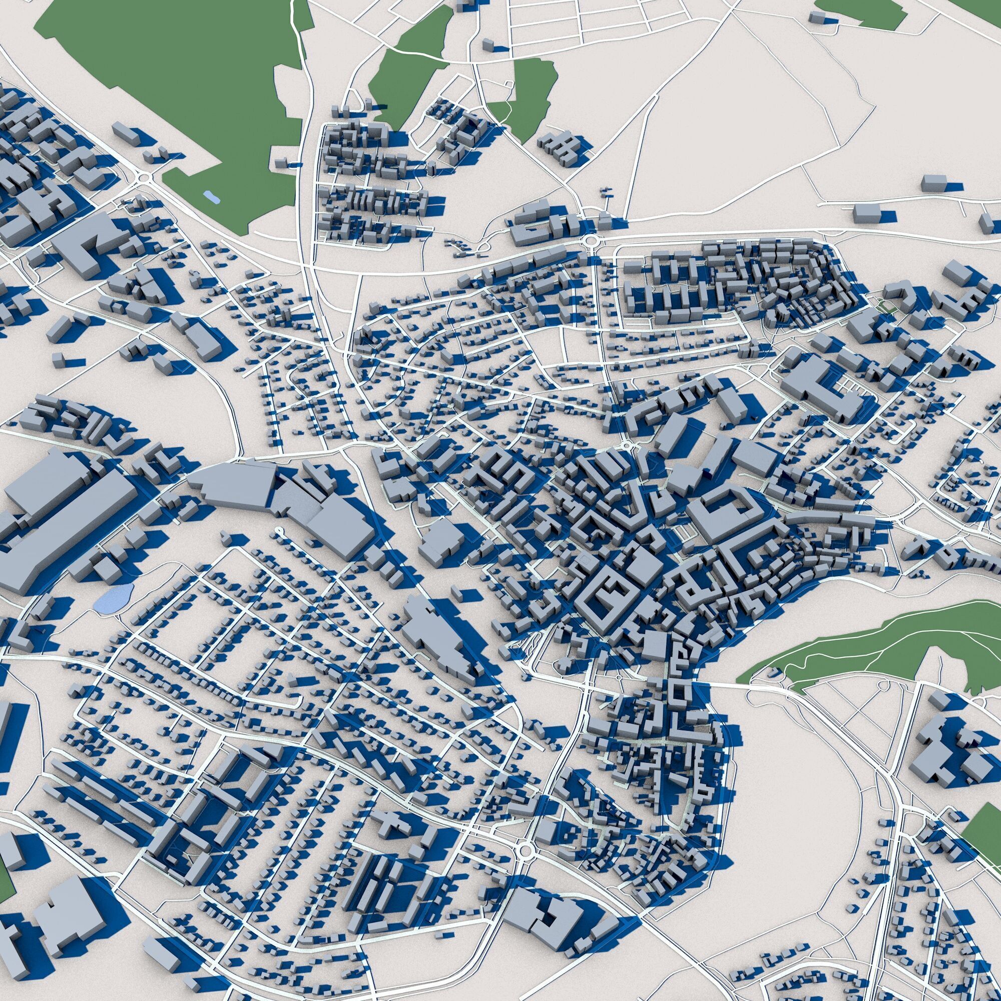 Falkenberg City Sweden 3D model_6