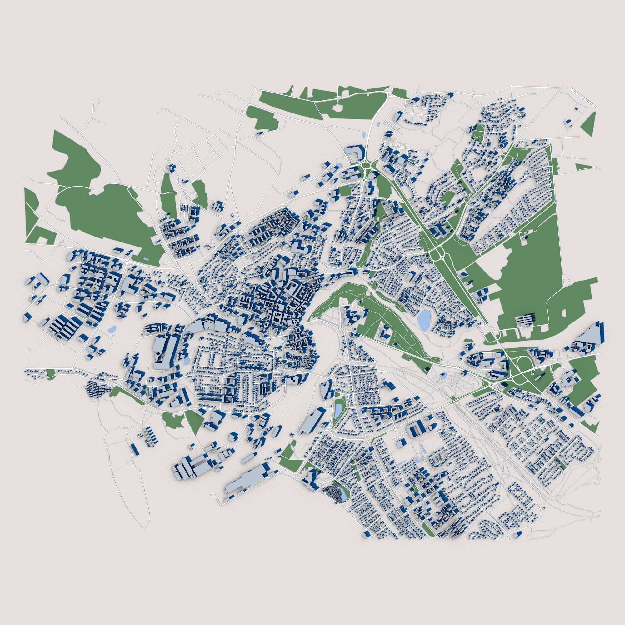 Falkenberg City Sweden 3D model_2