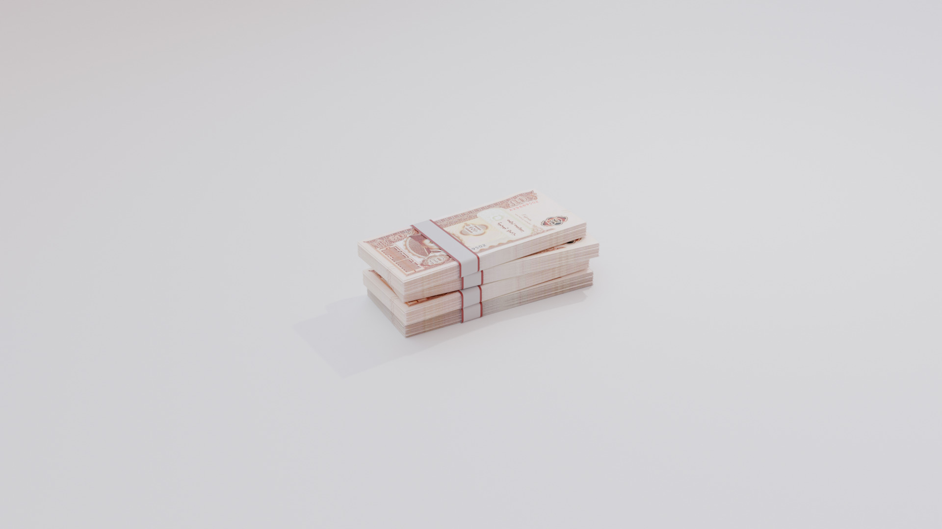 50 Mongolian Tugrik Currency Low-poly 3D model_5