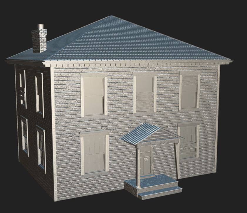 House 2 - Abandoned Low-poly 3D model_9