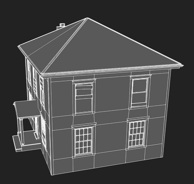 House 2 - Abandoned Low-poly 3D model_12