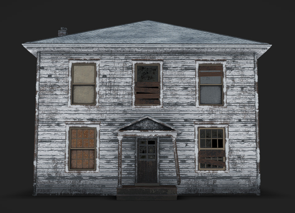 House 2 - Abandoned Low-poly 3D model_6