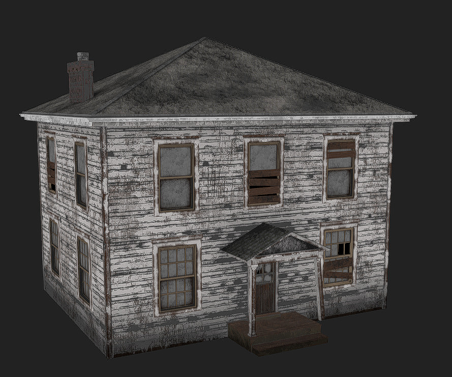 House 2 - Abandoned Low-poly 3D model_8