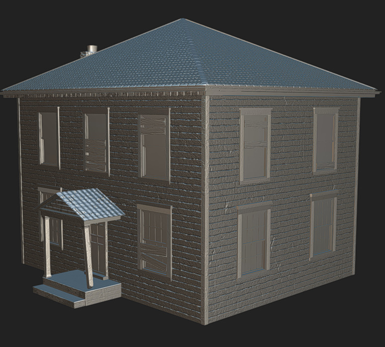 House 2 - Abandoned Low-poly 3D model_10