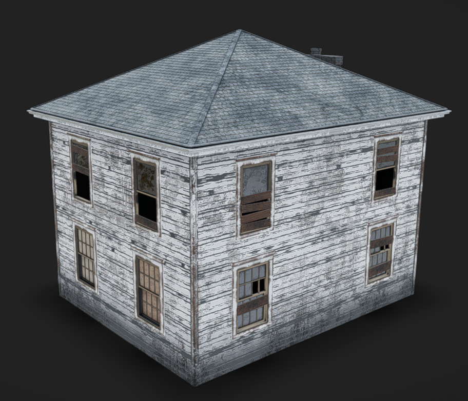 House 2 - Abandoned Low-poly 3D model_4