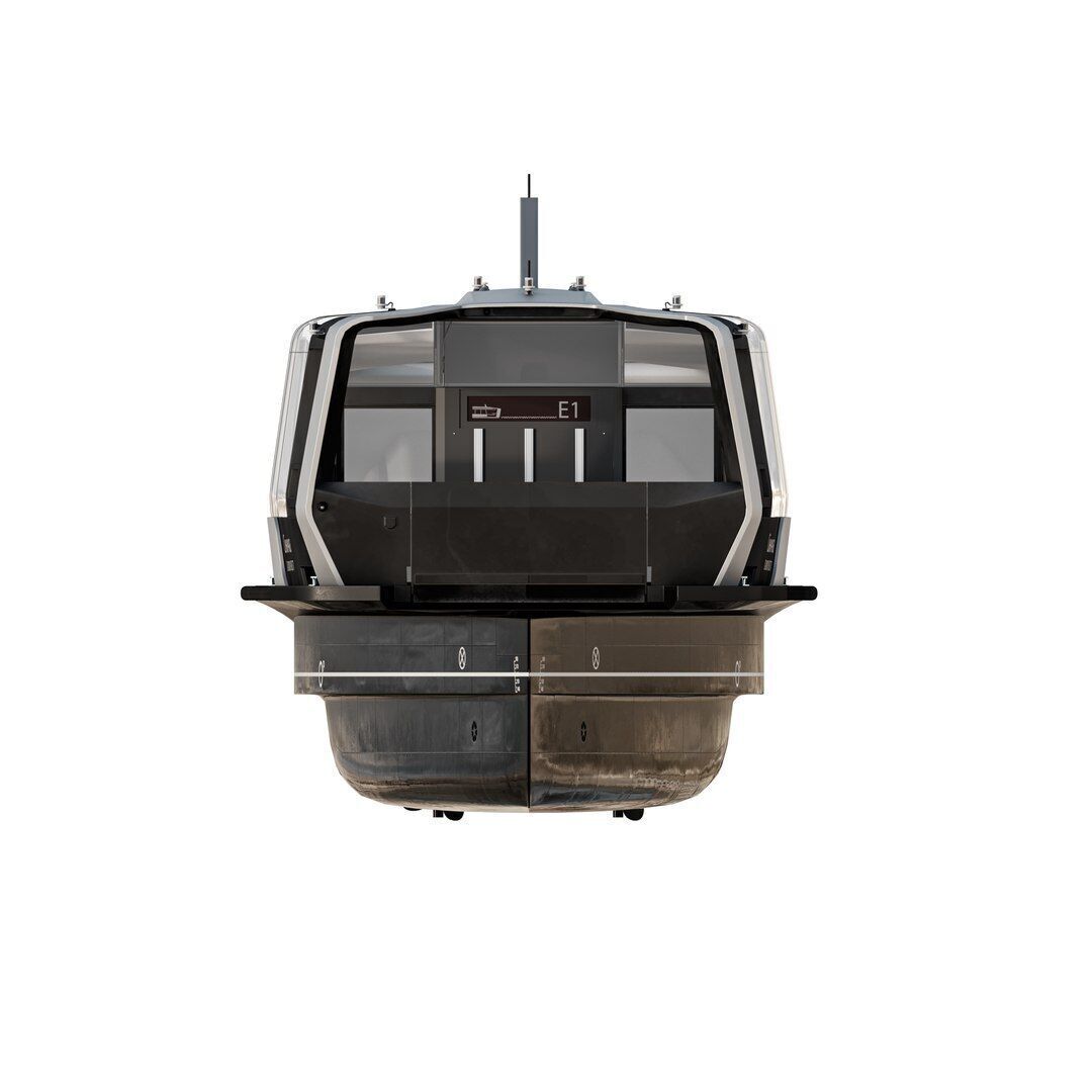 Electric River Tram Low-poly 3D model_7
