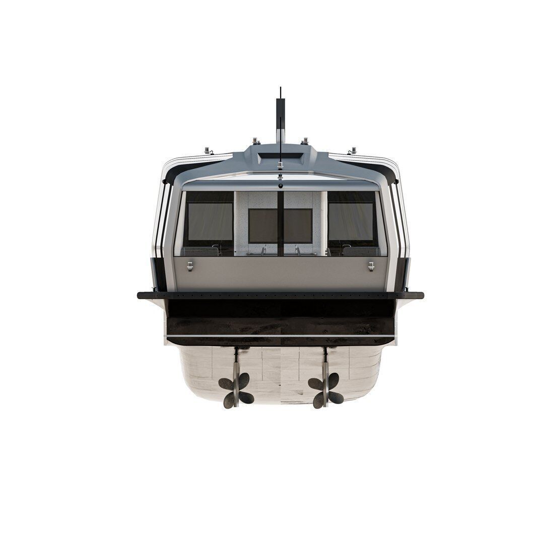 Electric River Tram Low-poly 3D model_6