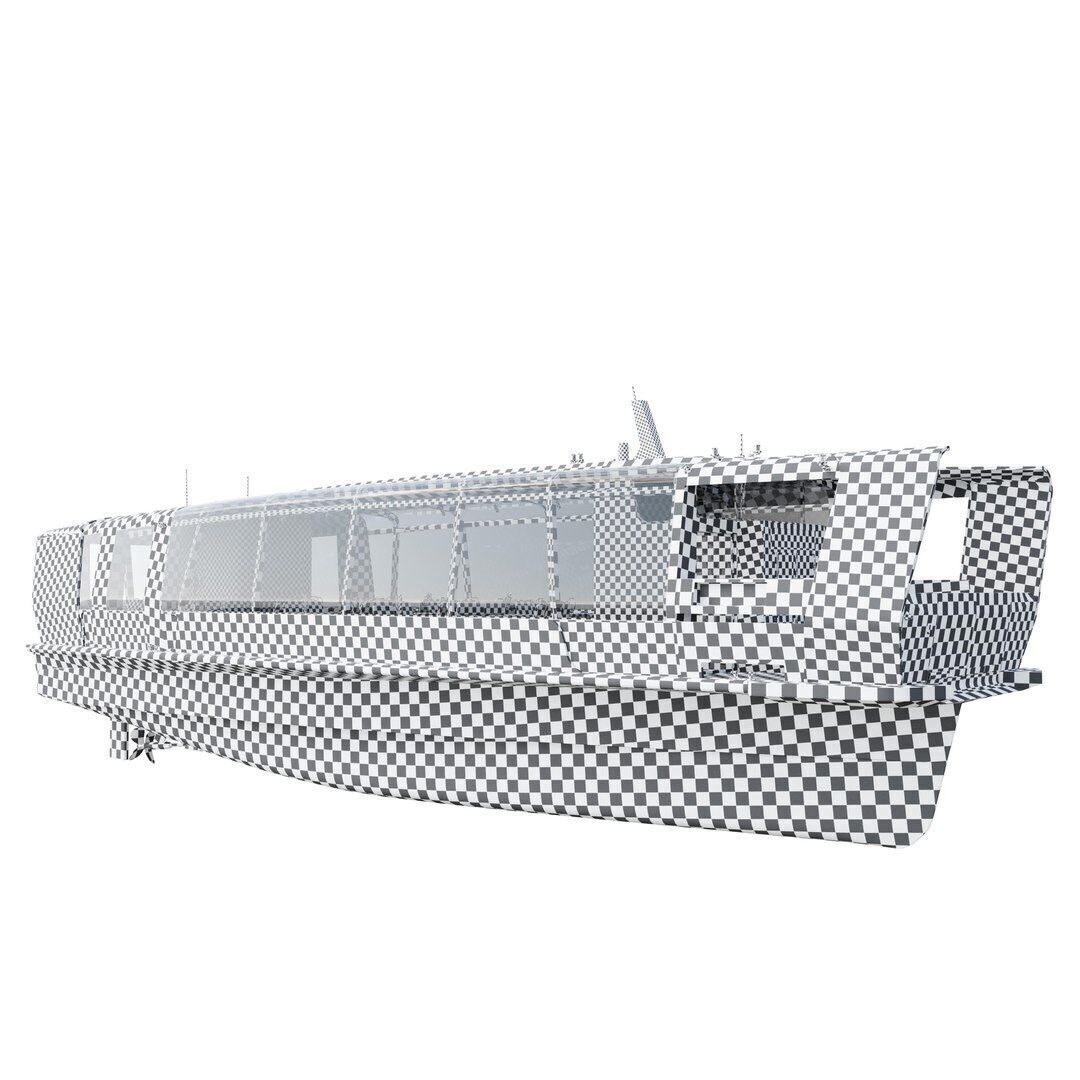 Electric River Tram Low-poly 3D model_9