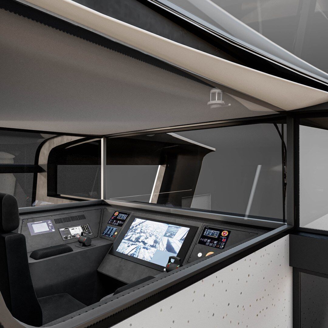 Electric River Tram Low-poly 3D model_5