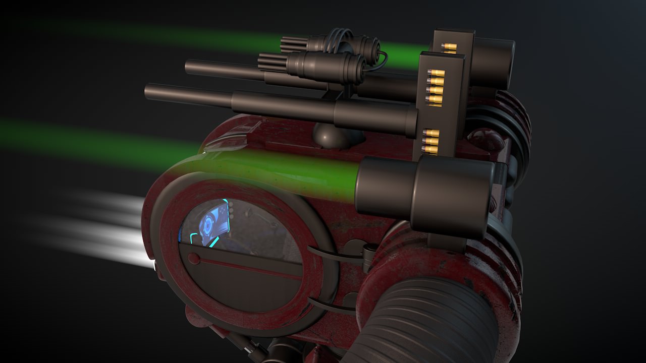 Robot 02 with Cockpit  Free 3D model_5