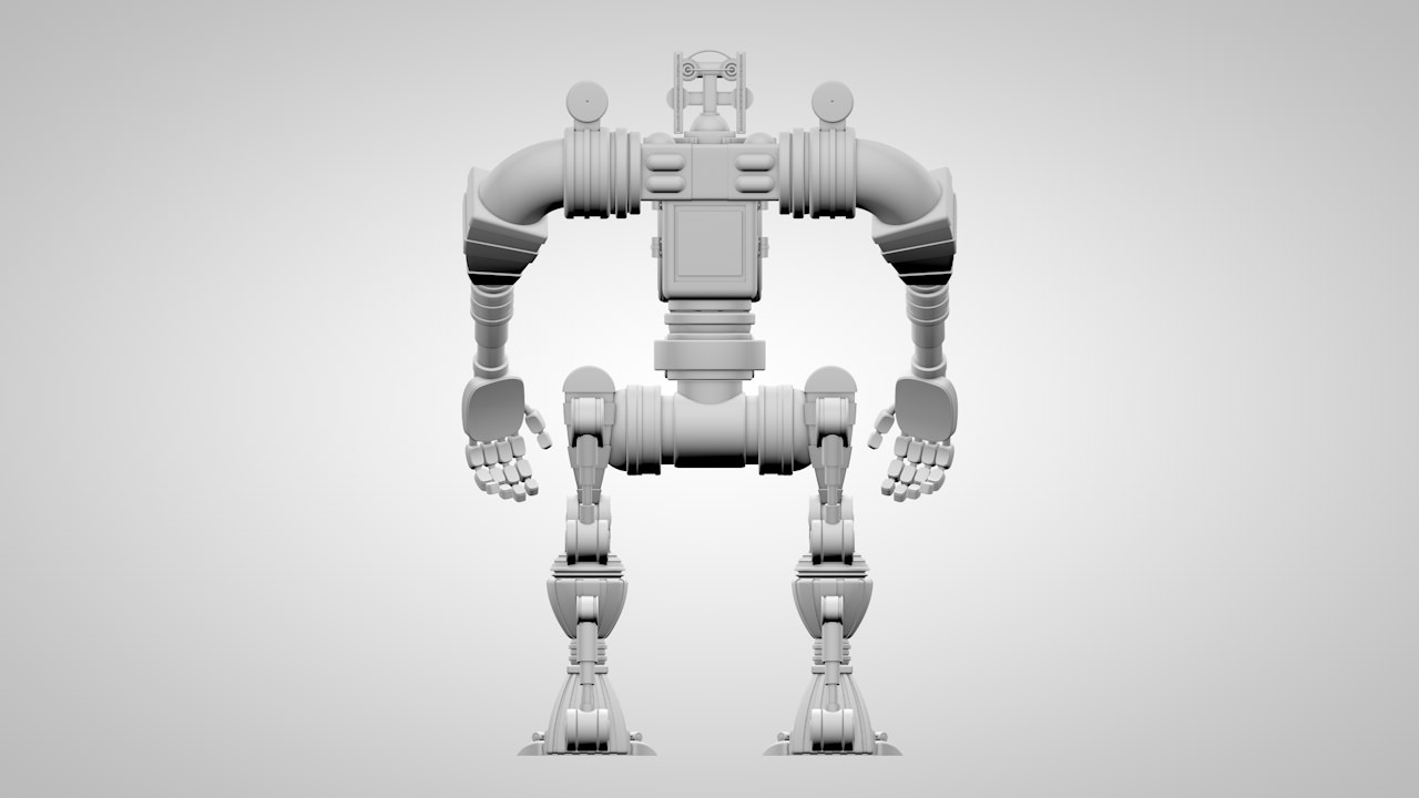 Robot 02 with Cockpit  Free 3D model_20