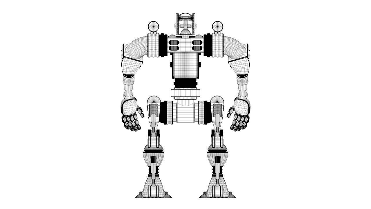 Robot 02 with Cockpit  Free 3D model_19