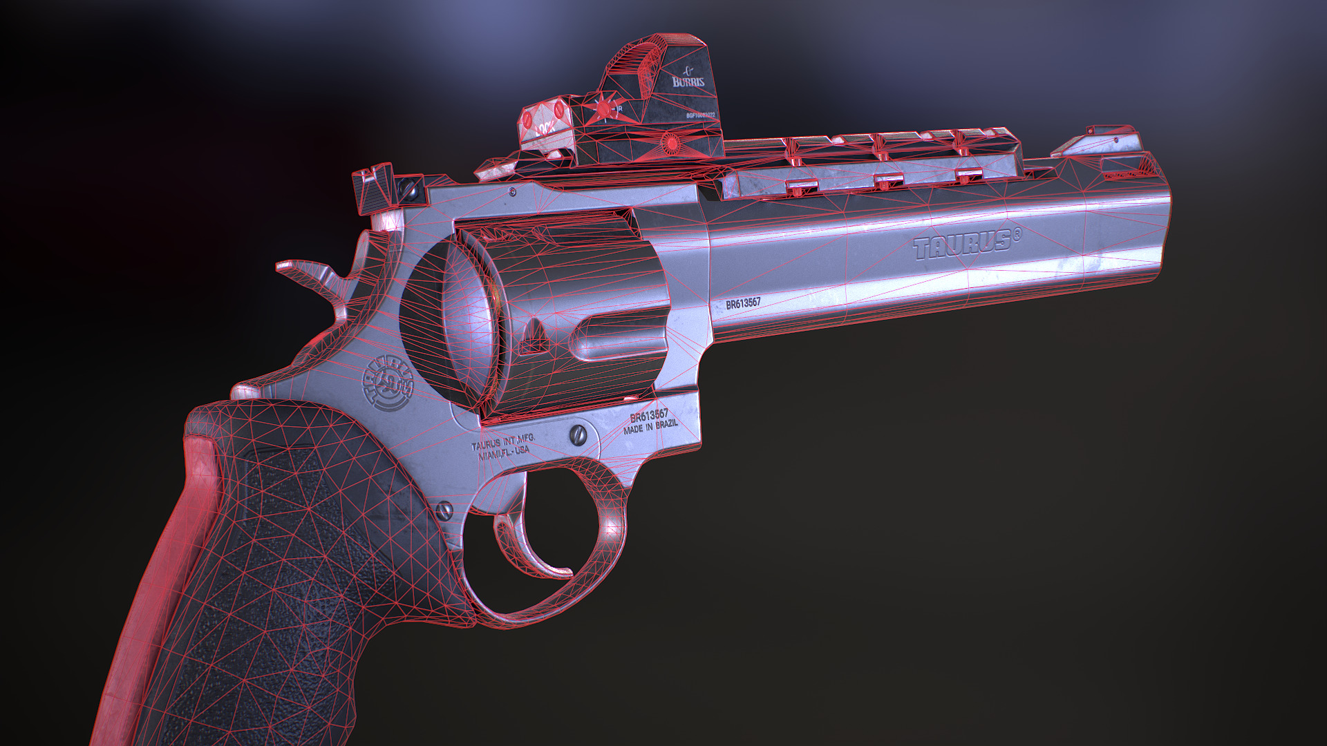 Taurus Raging Bull 454 Casull Low-poly 3D model_9