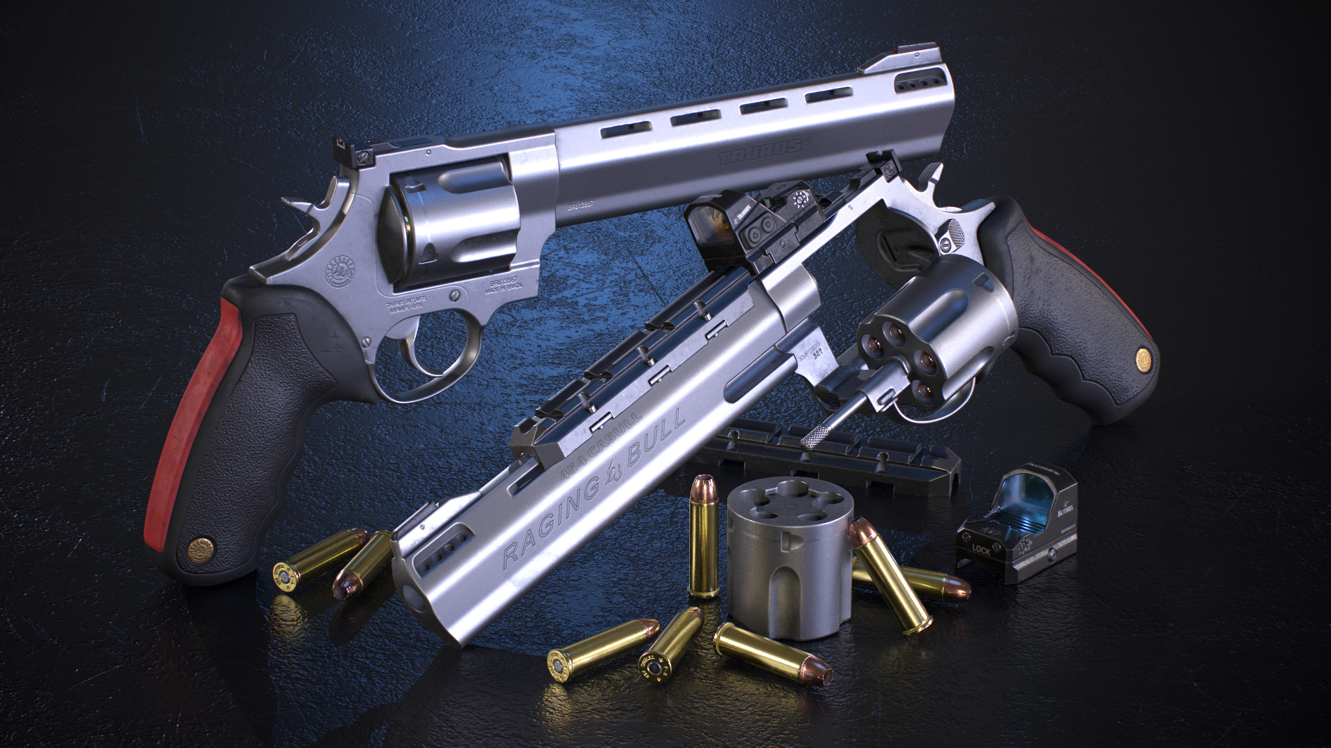 Taurus Raging Bull 454 Casull Low-poly 3D model_13