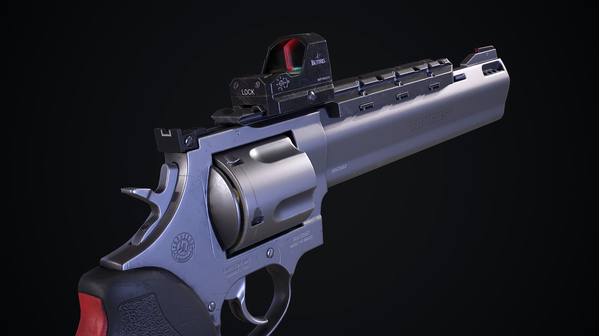 Taurus Raging Bull 454 Casull Low-poly 3D model_4