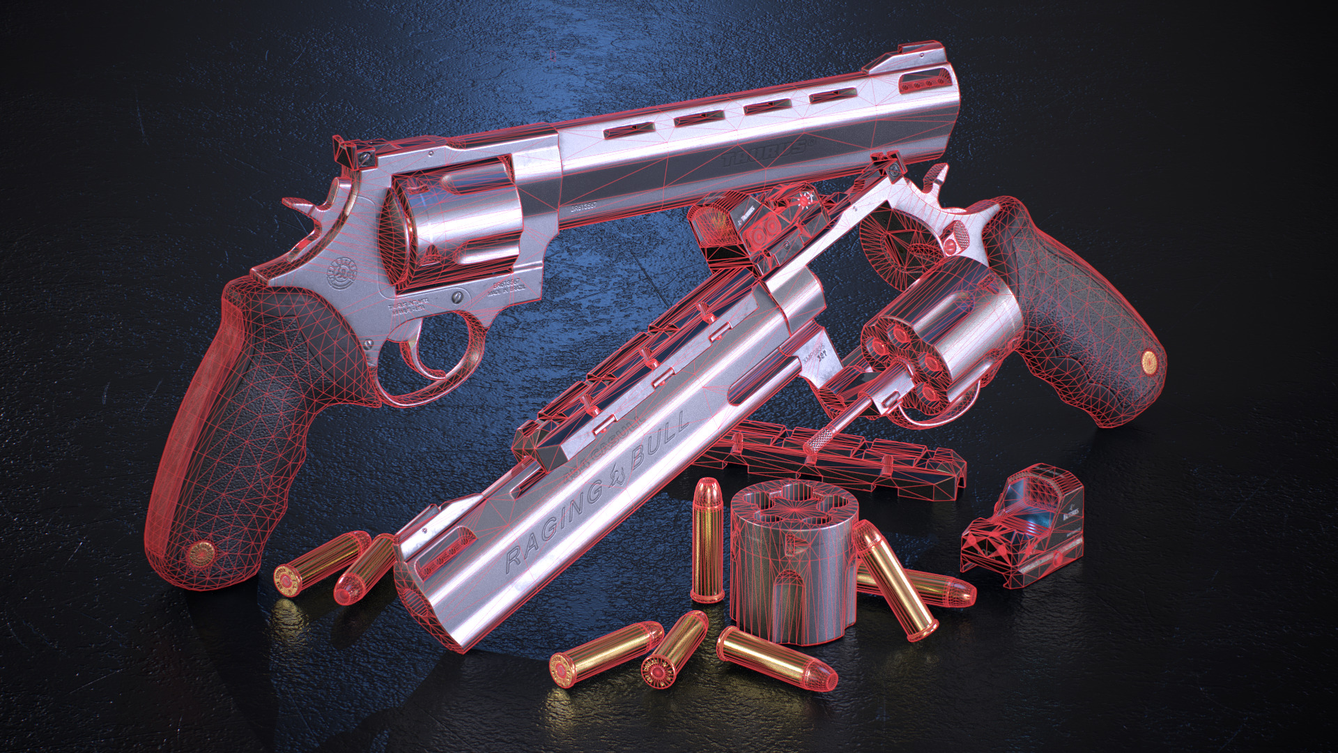 Taurus Raging Bull 454 Casull Low-poly 3D model_15