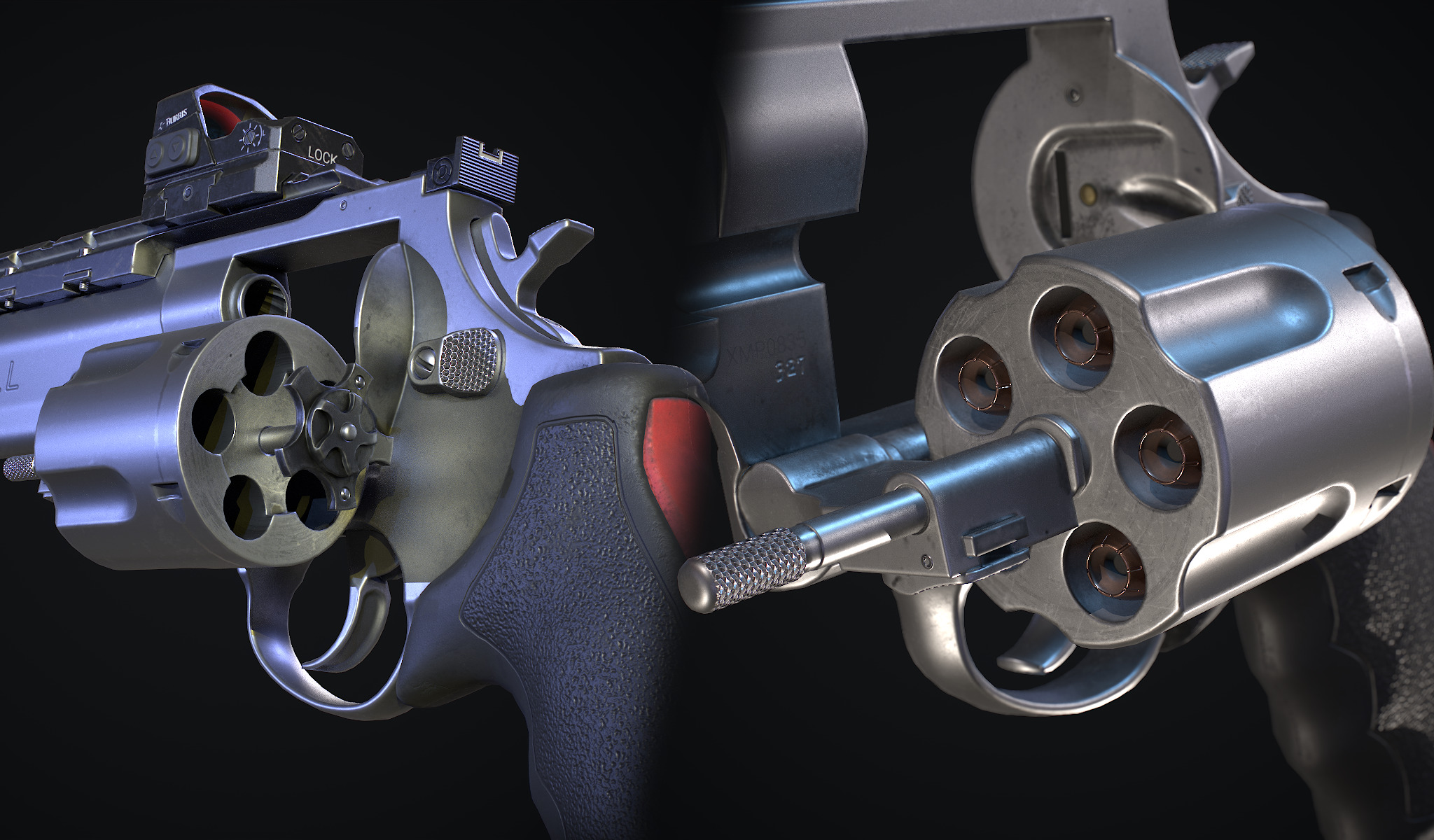 Taurus Raging Bull 454 Casull Low-poly 3D model_14