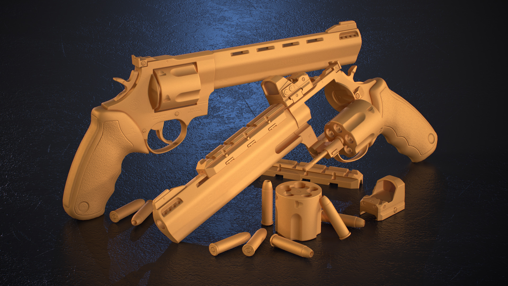 Taurus Raging Bull 454 Casull Low-poly 3D model_18