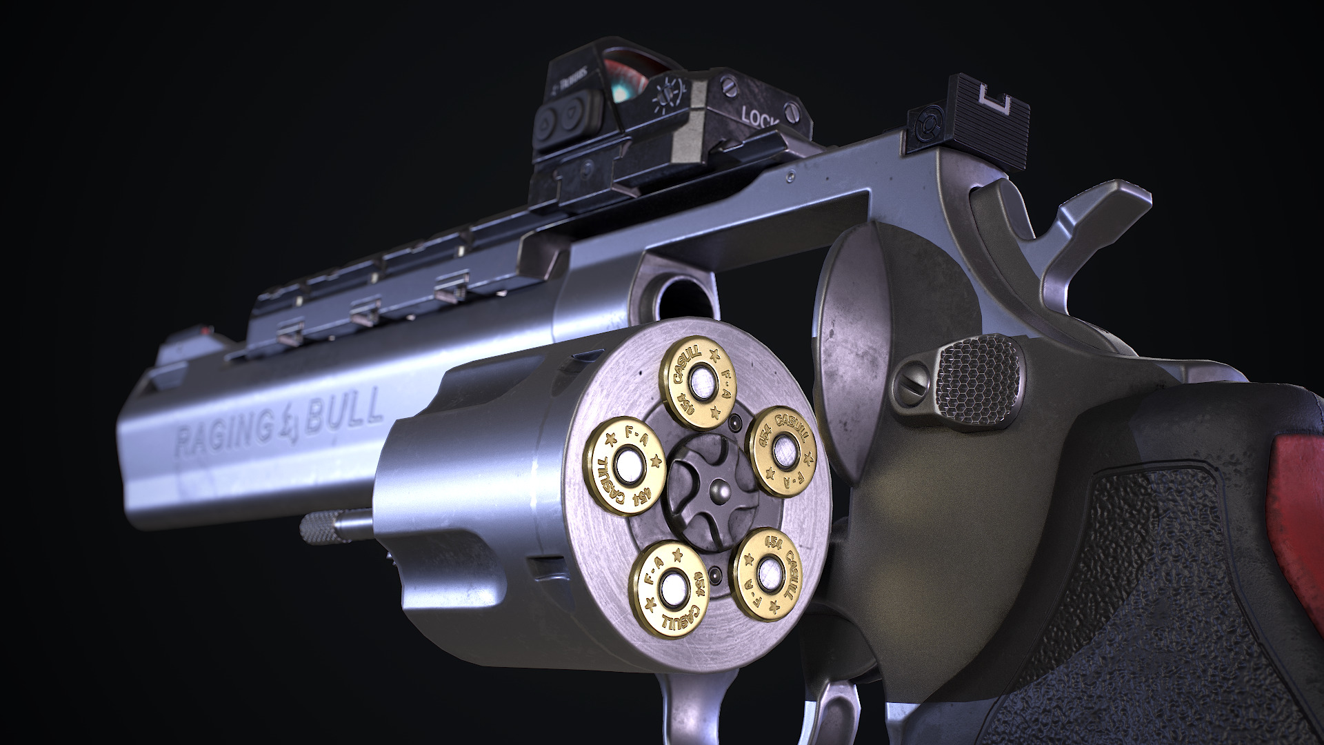 Taurus Raging Bull 454 Casull Low-poly 3D model_5