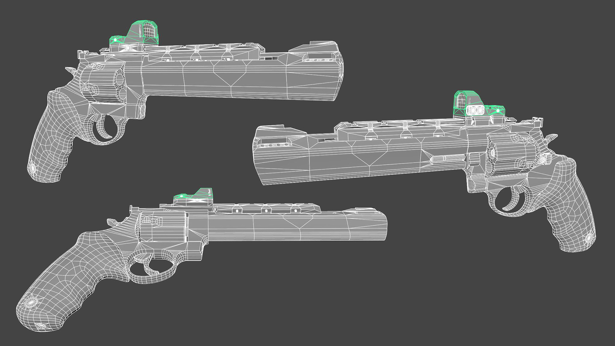 Taurus Raging Bull 454 Casull Low-poly 3D model_20