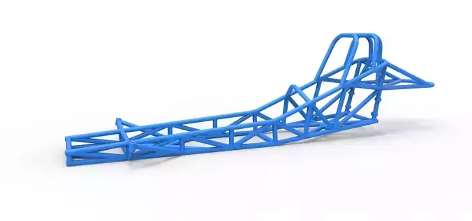 Frame of Vintage Funny Car Scale 1 to 25