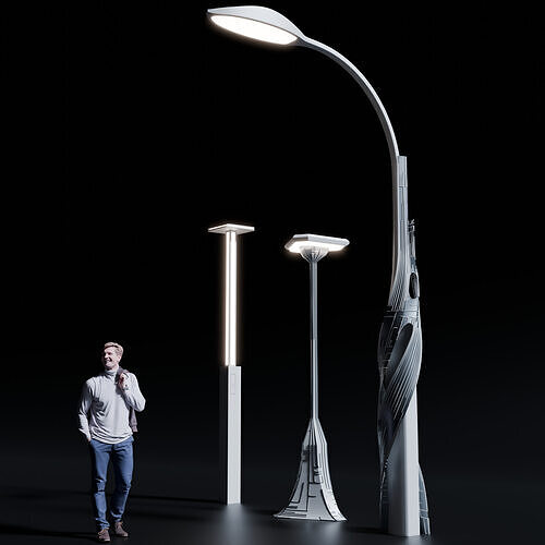 Lamp Post Collection - Utopia 3D model