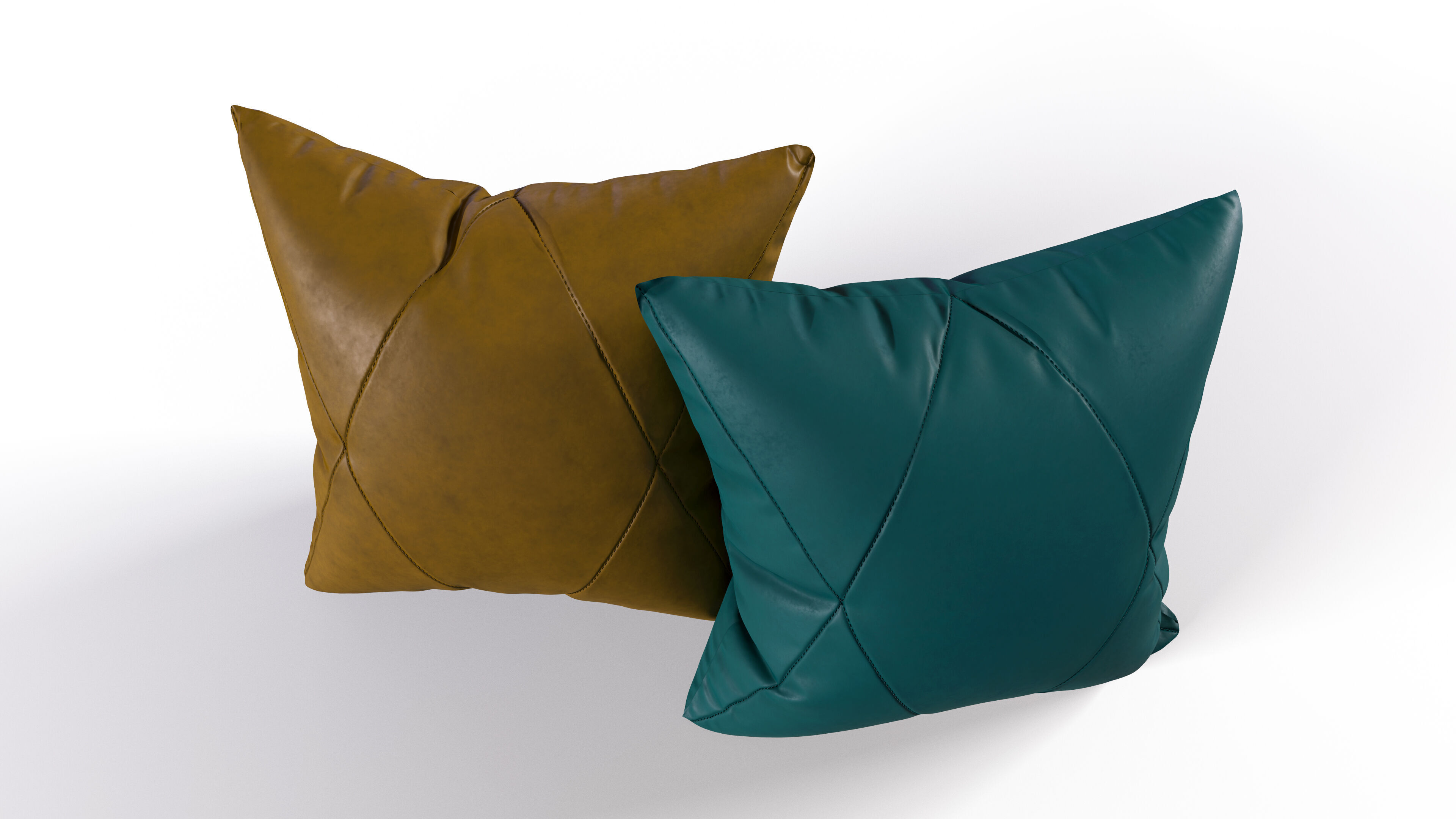 Classic Pillows Set Low-poly 3D model_2