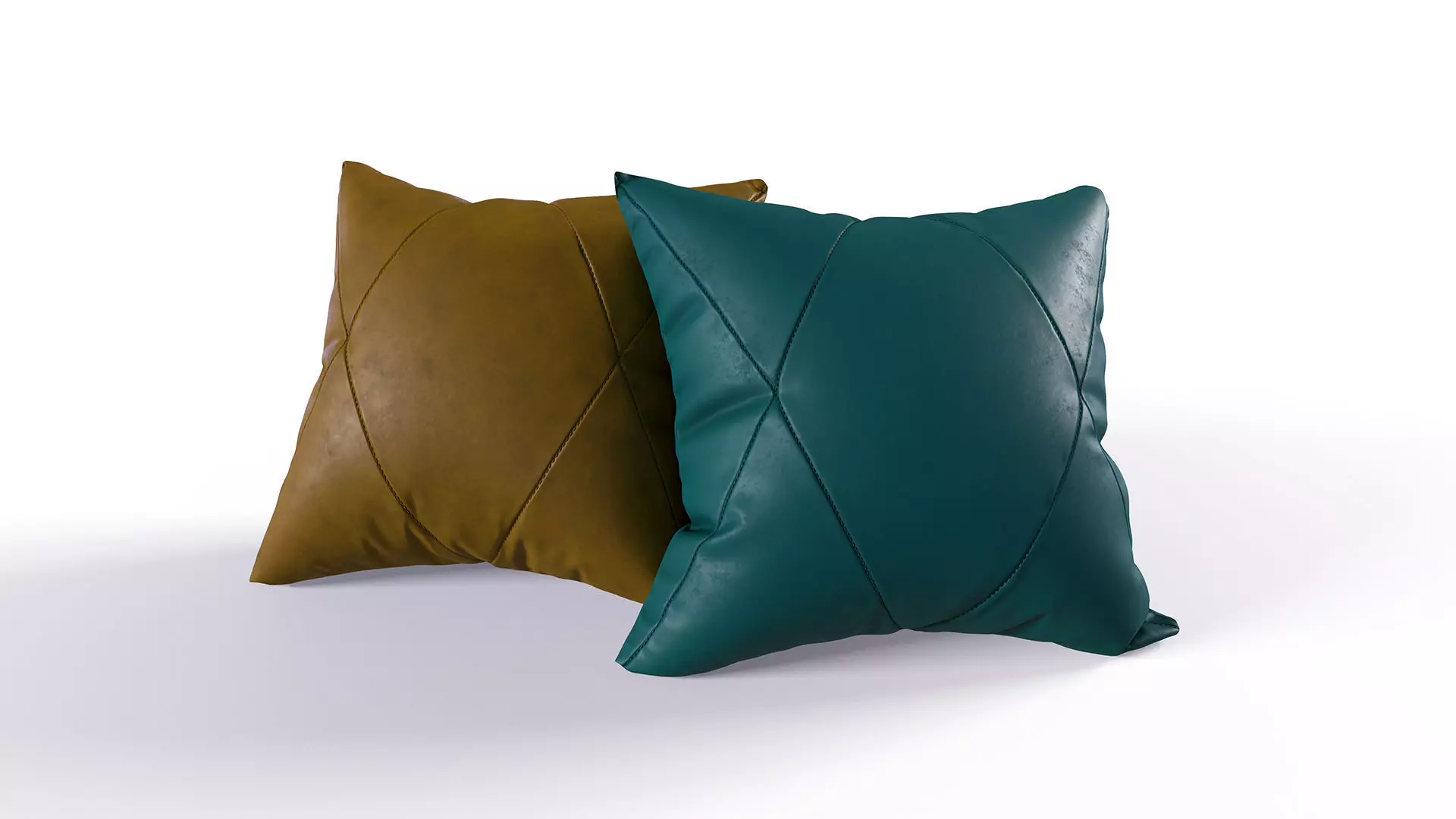 Classic Pillows Set Low-poly 3D model_0