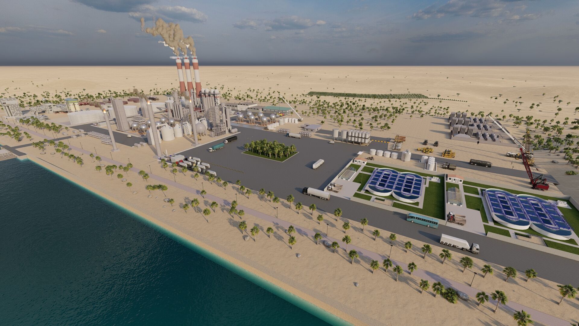 Petrochemical-Complex and Oil Gas Rig-Refinery power plant 3D model_23