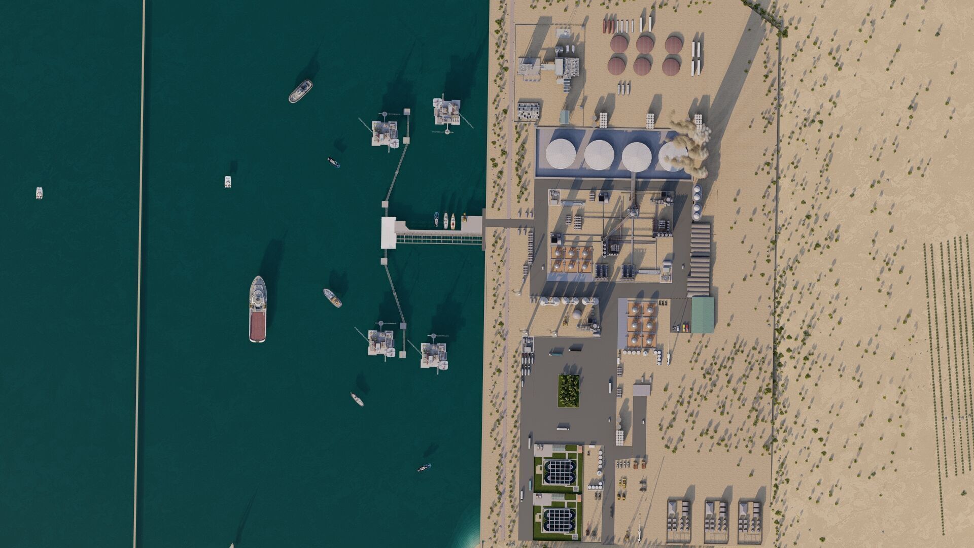 Petrochemical-Complex and Oil Gas Rig-Refinery power plant 3D model_22