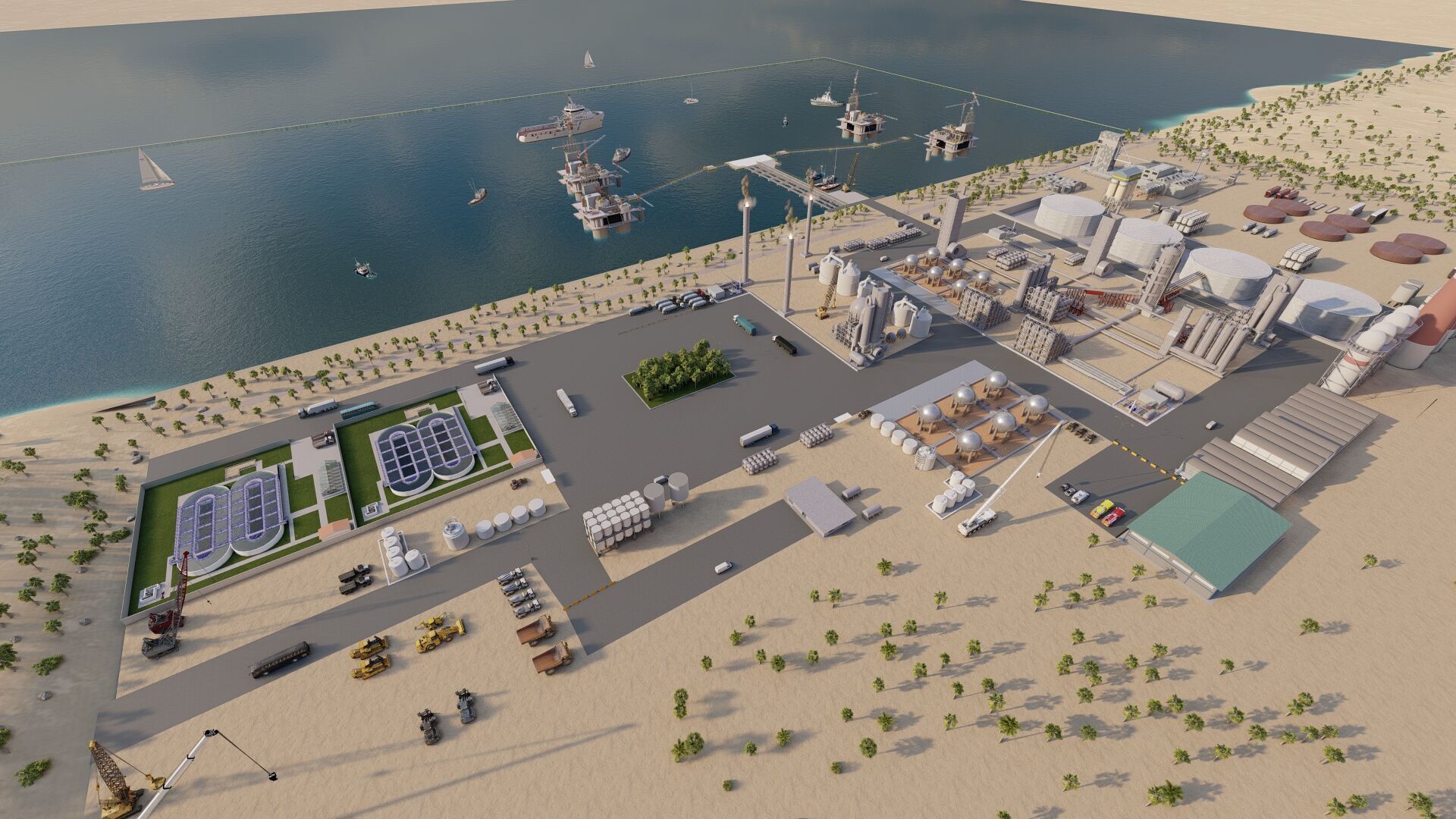 Petrochemical-Complex and Oil Gas Rig-Refinery power plant 3D model_28