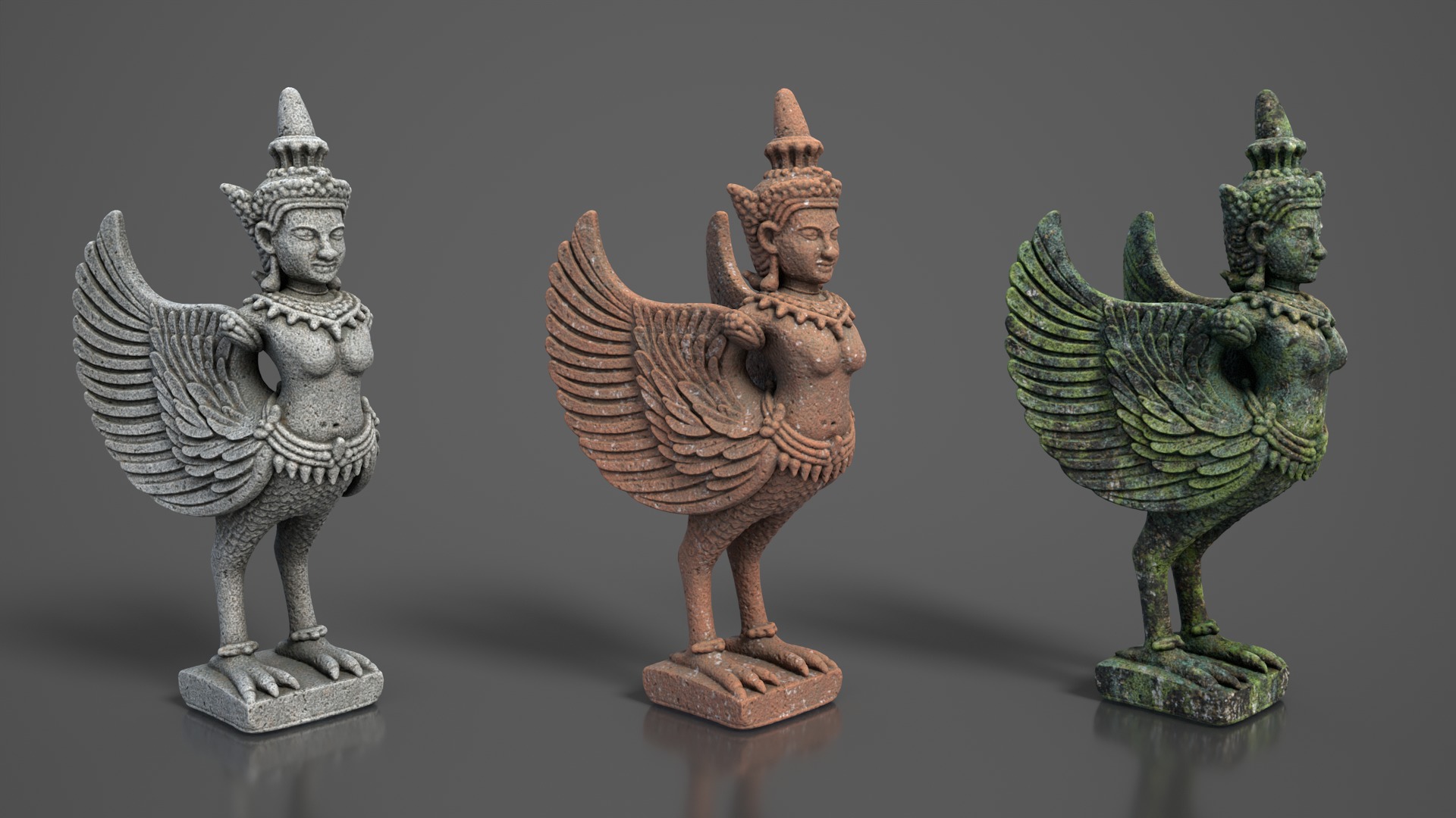 Ancient Khmer Statues -250522 3D Model Collection_3
