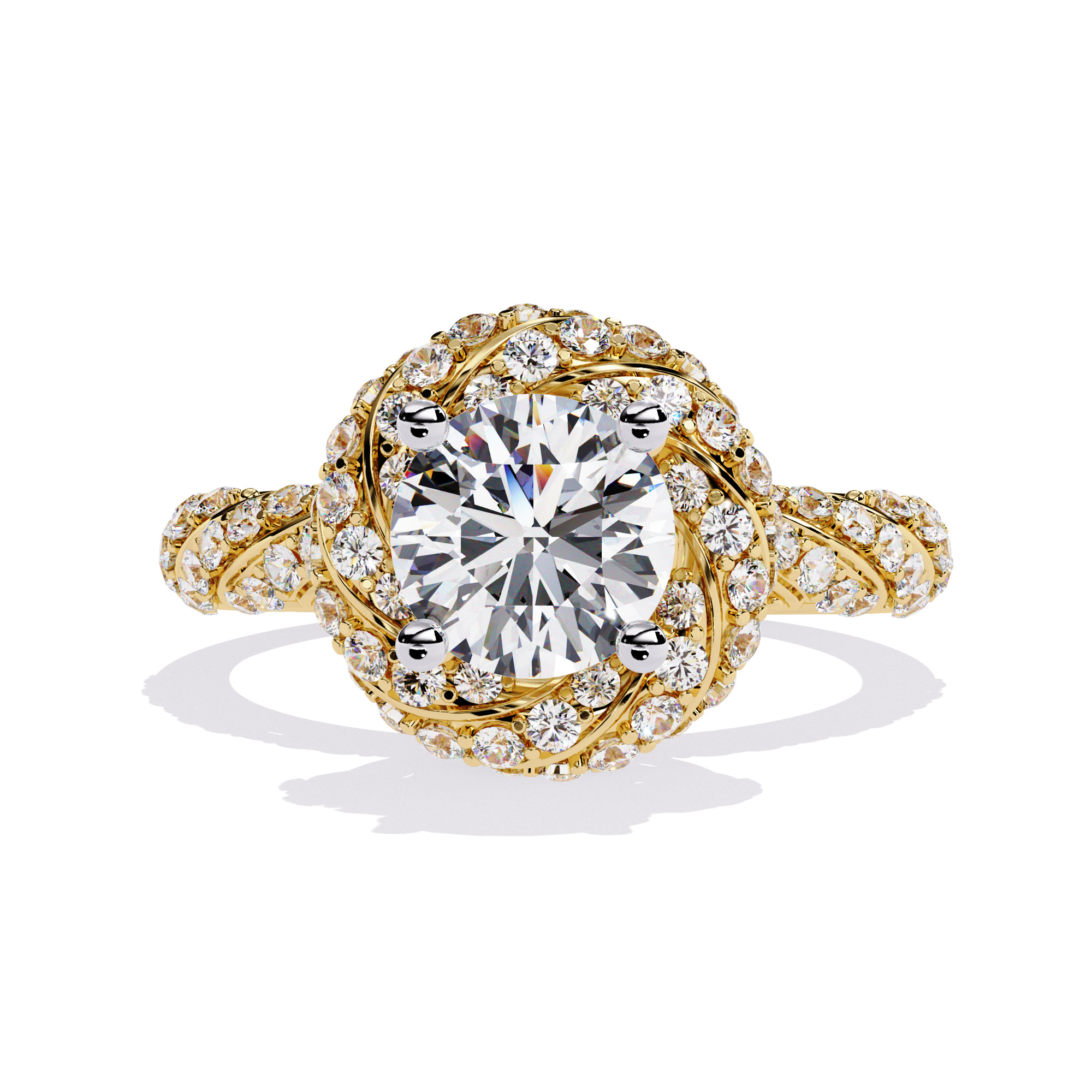 ROUNd DIAMOND RING -CAD-023 3D model_4