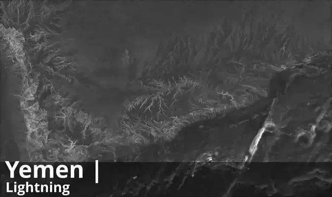 Yemen Satellite Night 9k High resolution Maps and masks Texture