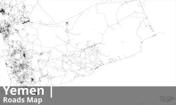 Yemen Roads and Buildings 9k High resolution Maps and masks