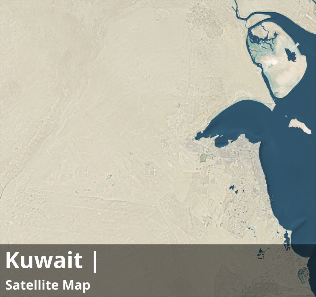 Kuwait Satellite Day 8k High resolution Maps and masks Texture_1